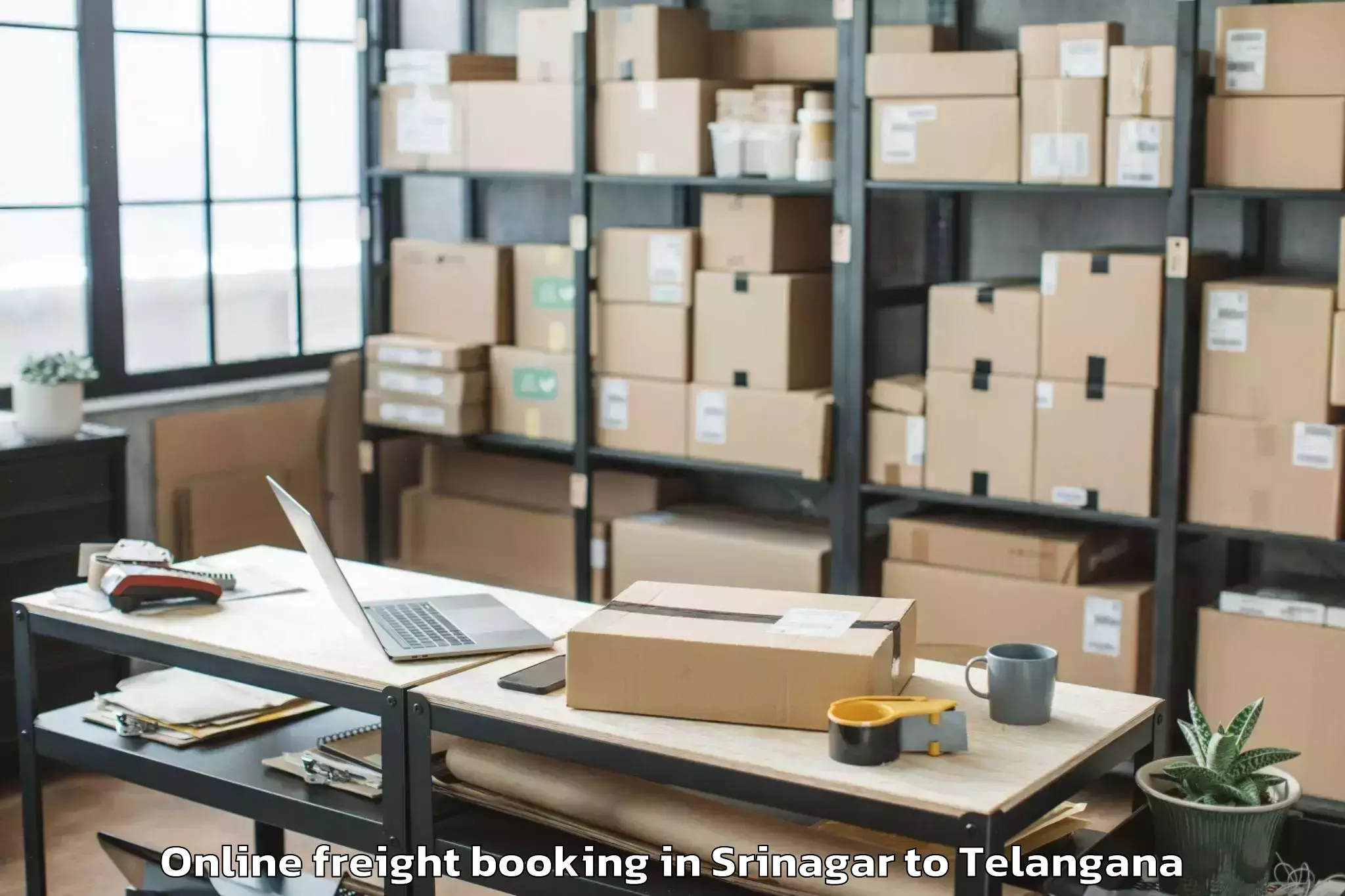 Trusted Srinagar to Palwancha Online Freight Booking